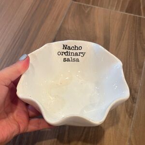 MUDPIE White Ceramic Salsa Bowl